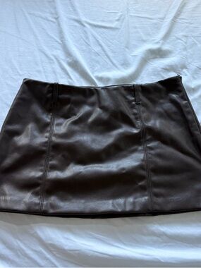 H&M Faux Leather Mini Skirt